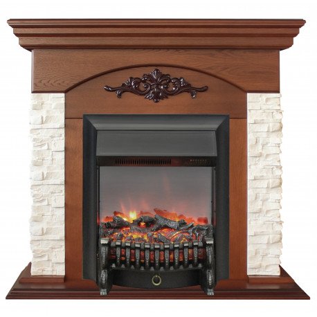 Каминокомплект RealFlame Neapolis NT с очагом Fobos Lux Black S