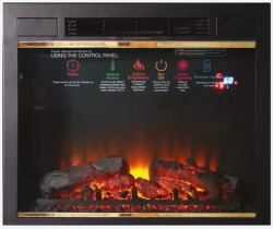 Каминокомплект Interflame Памир сланец белый с очагом Sirius 30 LED FX Brass