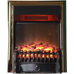 Каминокомплект Interflame Аспен белый патина с очагом Fobos FX M Brass